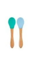 Lžička s bambusovou rukojetí 2 ks - Green / Blue