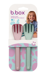 B.box vidlička a lžička 2 sety - růžová, zelená