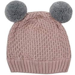 Čepice 2 bambule zateplená