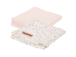 Plena Little Dutch 70x70cm Květiny a motýli / Pure Soft Pink 2ks