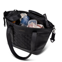 Přebalovací taška Moon -Black Leather