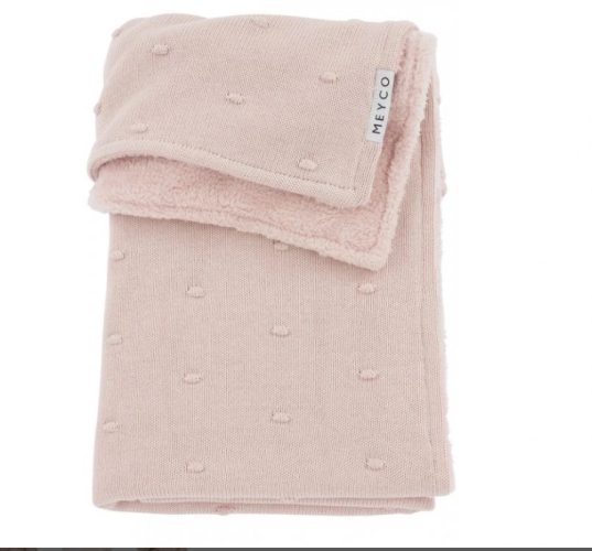 Deka Meyco Mini knots fleece - Soft pink